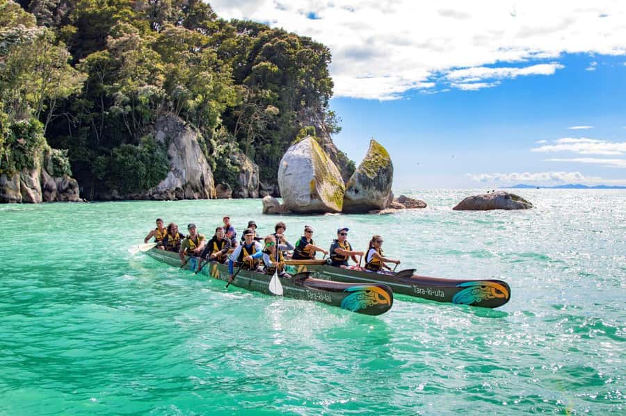 Abel Tasman National Park: Waka & Walk Tour - Three hours by waka and four beaches