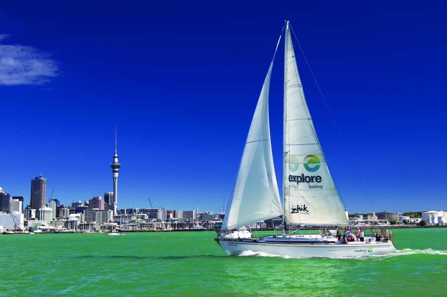 Auckland Harbour 1.5-Hour Sailing Cruise - Sailing under the Harbour Bridge