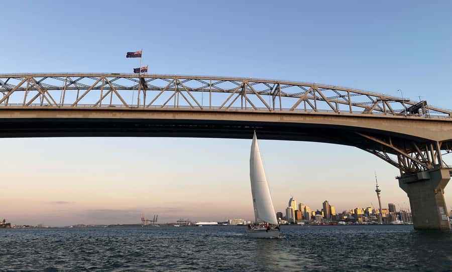 Auckland: Harbour Sailing Cruise with 3-Course Dinner - Leaving Viaduct Harbour for the harbour