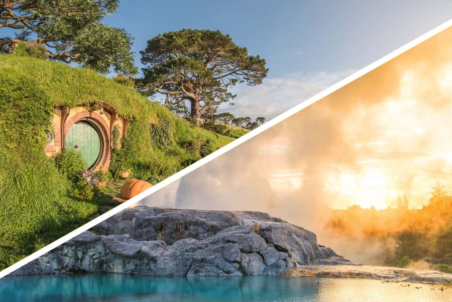 Auckland: Hobbiton and Rotorua Day Tour including Te Puia - Hobbiton Movie Set: more than a film photo stop