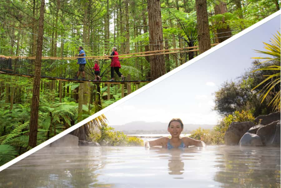 Auckland: Rotorua Highlights with Redwoods Treewalk & Spa - Tīrau’s corrugated-iron oddities
