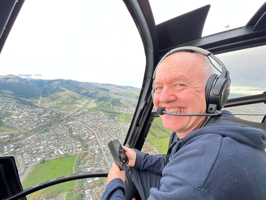 Christchurch: 20-Minutes City Helicopter Flight - Looking down on the city center and its changing landmarks