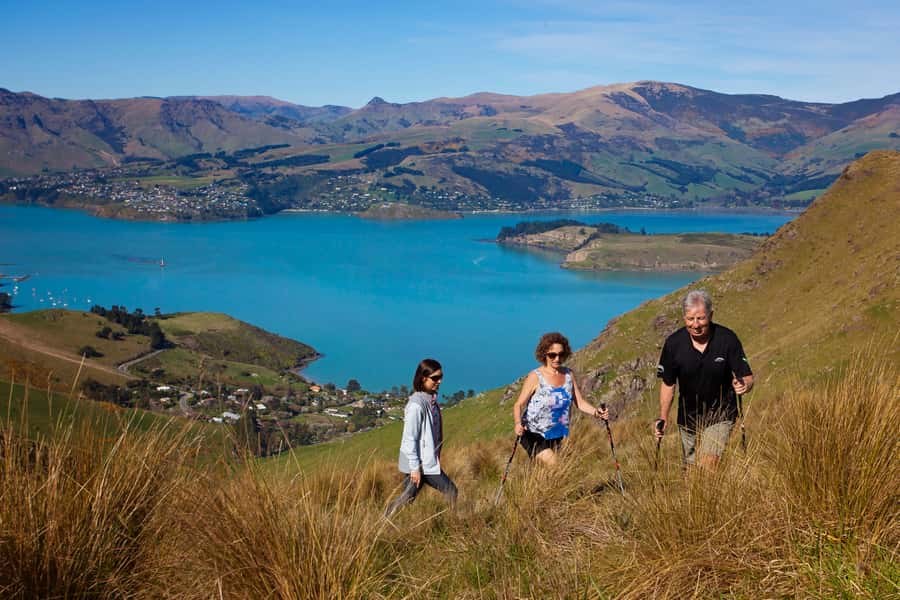 Christchurch: Guided Crater Rim Walk with Picnic - Boulder Bay picnic and coastal wildlife