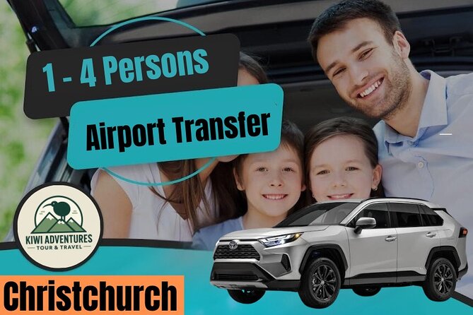 Christchurch INTL Airport Car Transfer to City max 4 persons - Key points at a glance