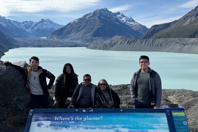 Christchurch to Queenstown One Way Tour Via Lake Tekapo & Mt Cook - Lake Pukaki and the road toward Aoraki/Mount Cook