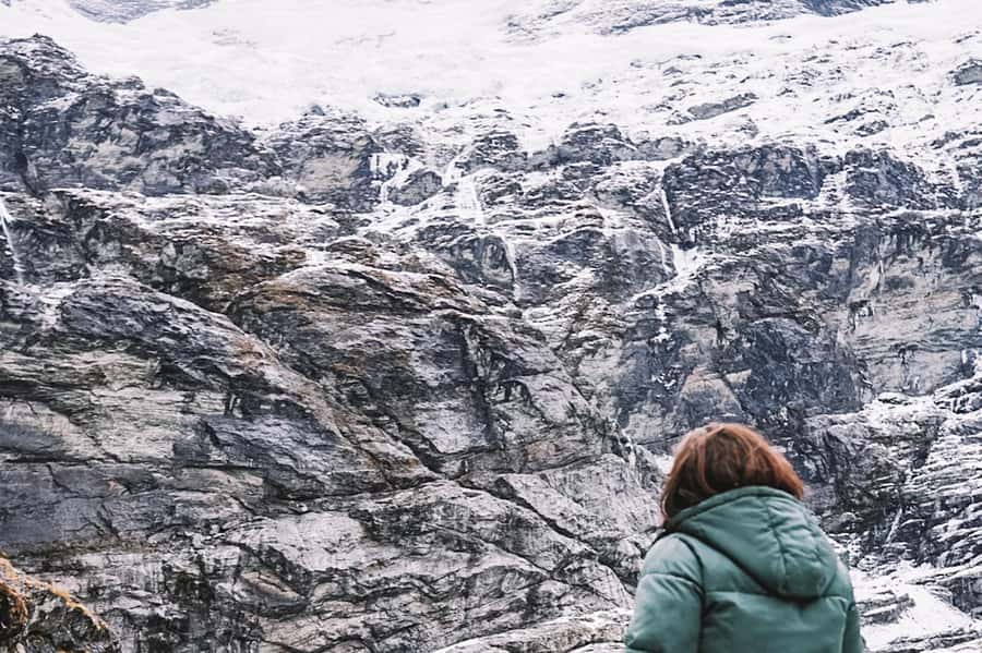 Earnslaw Burn Glacier & Waterfalls | 45 mins from Glenorchy - Seeing the hanging Earnslaw Glacier up close