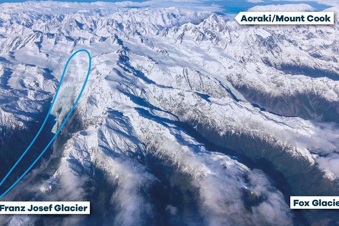 Franz Josef Glacier 25-Minute Helicopter Flight with Snow Landing - What you see above Franz Josef Glacier