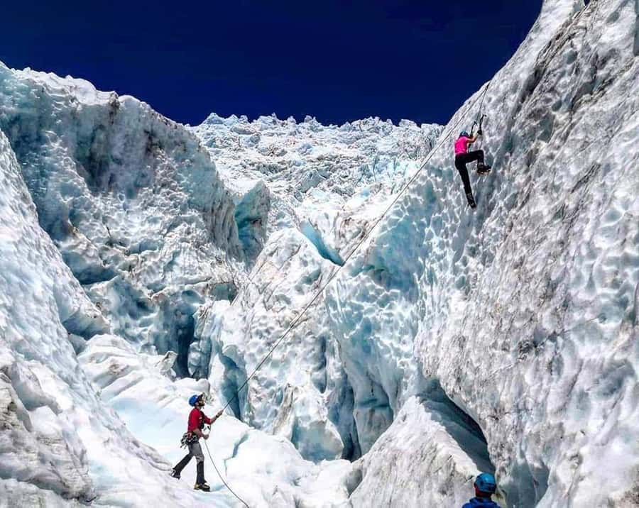 Franz Josef: Glacier Ice Climb experience with Heli Transfer - Starting at the Glacier Base Building