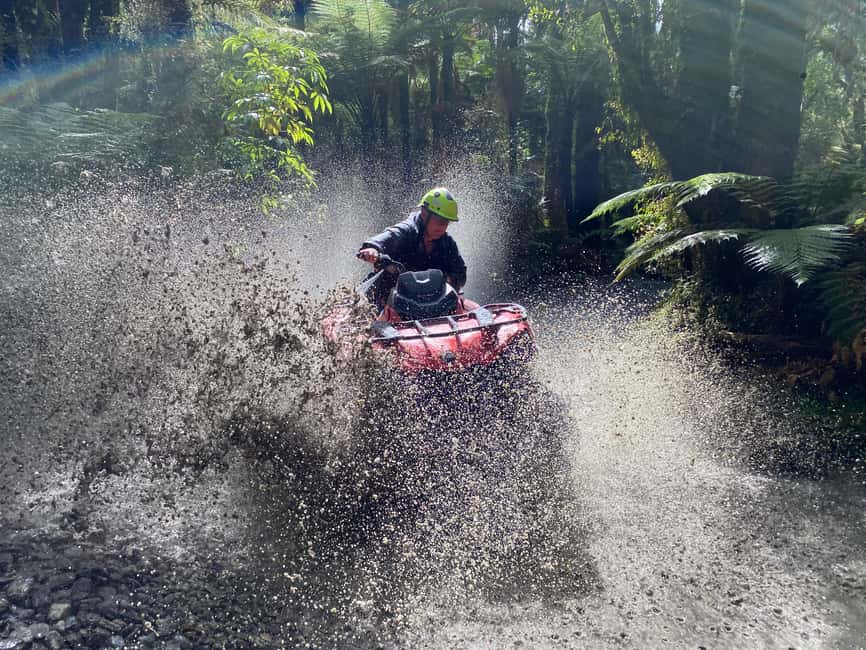Franz Josef Town: Scenic Glacier Quad Bike Tour with Gear - Riverbed riding and the Franz Josef Glacier views