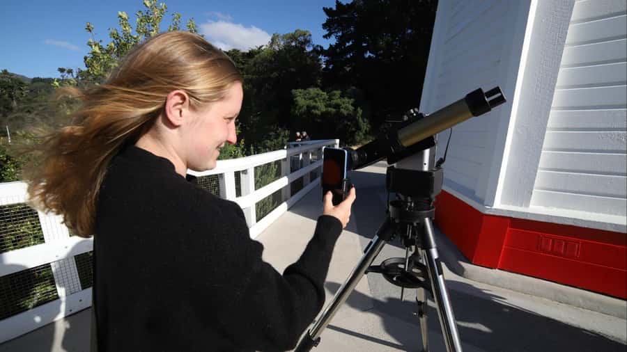 From Akaroa Lighthouse: Solar Explorer - Looking through the Coronado solarscope