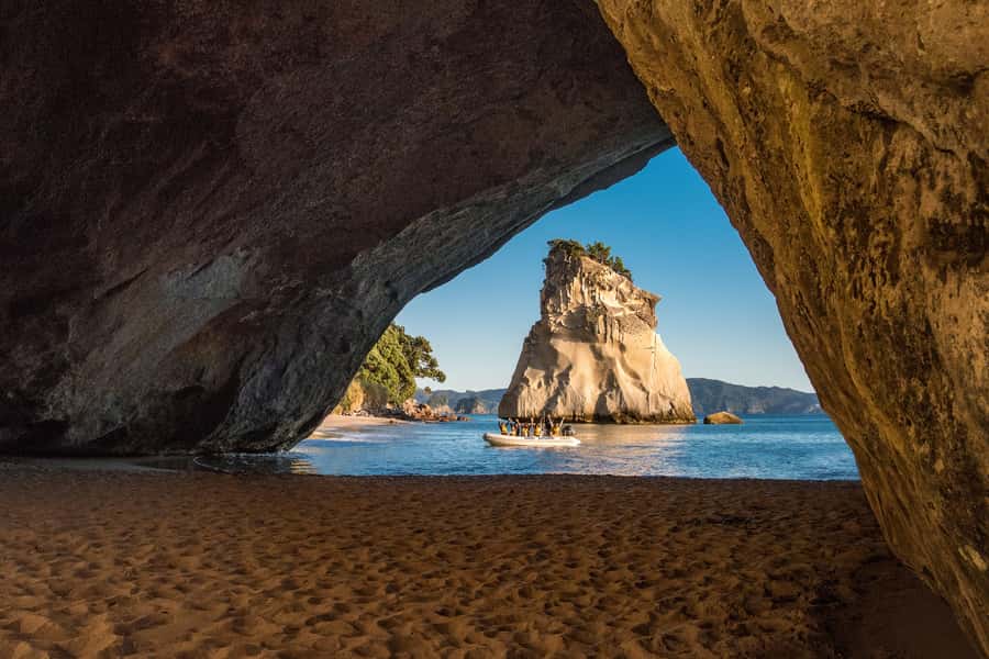 From Auckland: Cathedral Cove & Hot Water Beach Tour - Hahei, lunch, and a needed pause