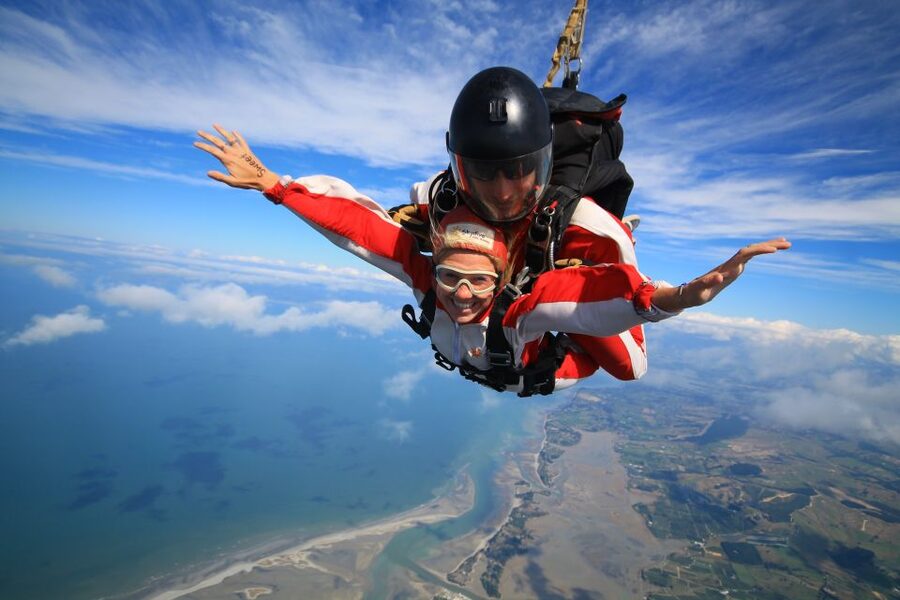 From Motueka: Abel Tasman Tandem Skydive Experience - The Free Fall and Tandem Setup