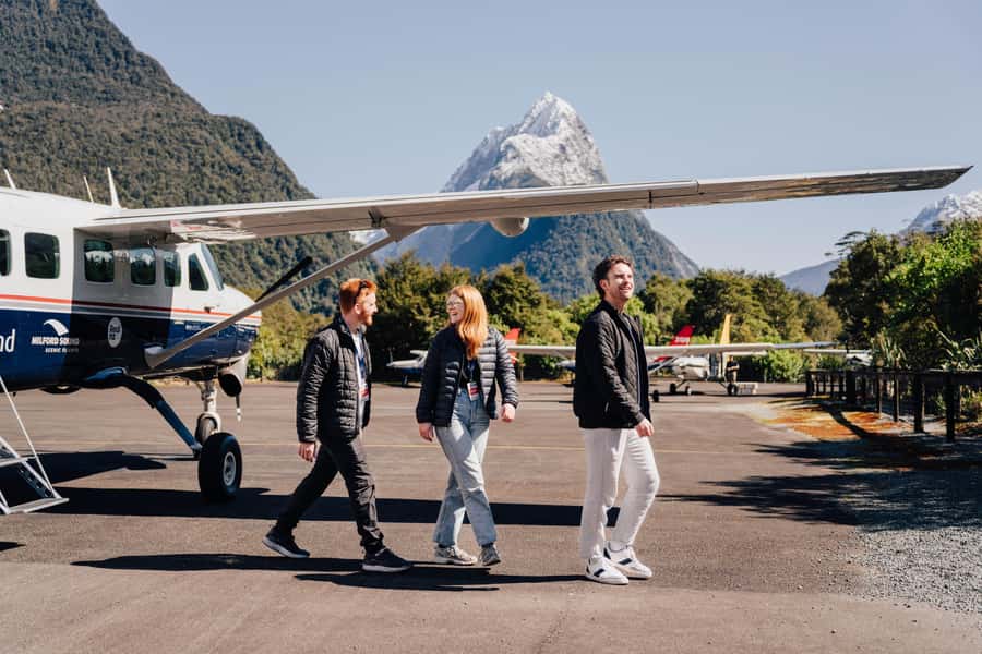 From Queenstown: Milford Sound Full-Day Trip by Plane & Boat - The outbound flight over Mount Aspiring and Fiordland