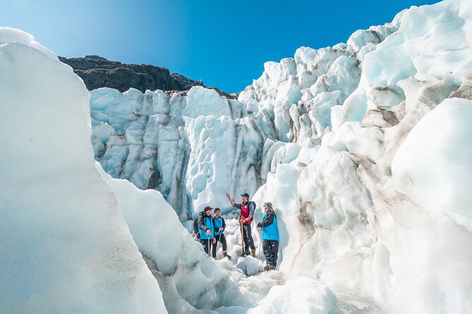 Heli Hike Fox Glacier - The ice caves, crevasses, and changing route