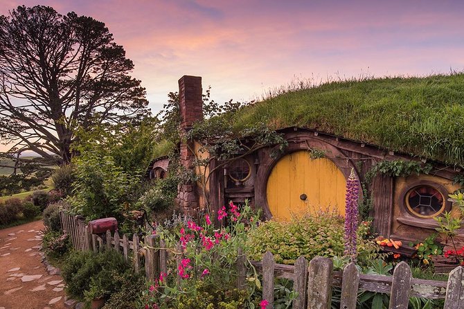 Hobbiton & Waitomo Caves Small Group Tour from Auckland inc Lunch - Walking into Hobbiton Movie Set