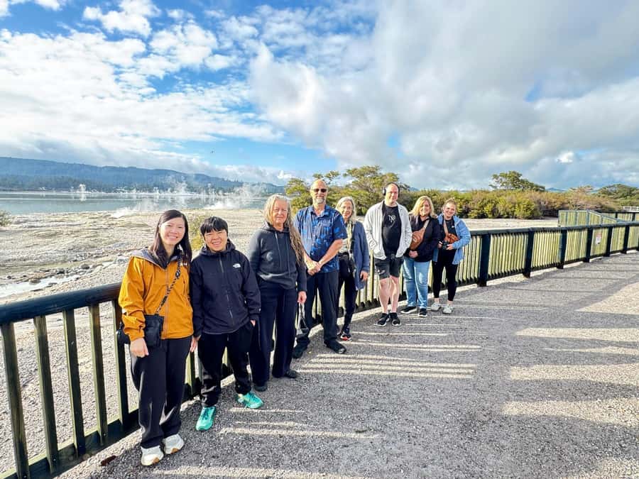 Hobbiton, Waitomo, Rotorua & Taupo 2-Day Tour from Auckland - Taupo and the force of Huka Falls