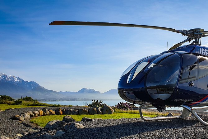 Kaikoura Helicopters Classic Whale Watch - Taking off from the Kaikōura beachfront