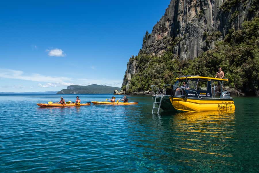 Kinloch: Lake Taupo Catamaran Cruise with Paddleboarding - Why the Western Bays are the reason to go