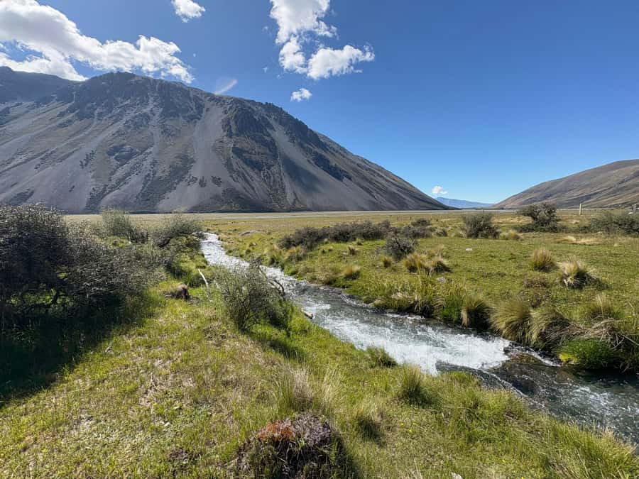 Lake Tekapo Scenic 4WD Cass Valley Wilderness Tour - Crossing streams and passing Merino sheep
