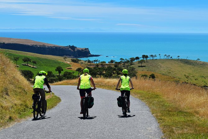 Lava Loop- Guided electric mountain bike tour in Akaroa - Riding the volcanic crater rim