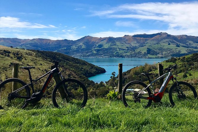 Lava Loop- Guided electric mountain bike tour in Akaroa - The descent and return to town