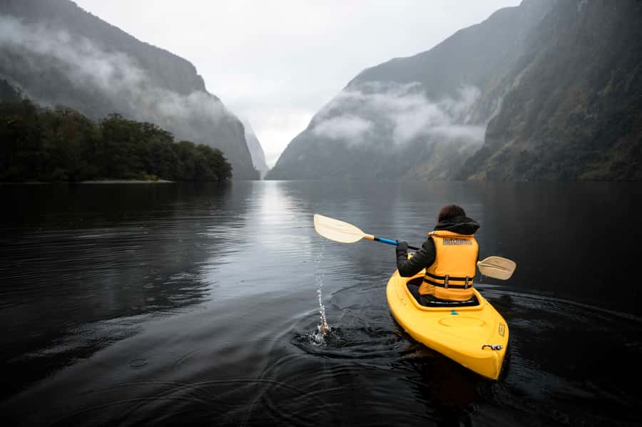 Manapouri: Doubtful Sound Overnight Cruise (2 Nights) - Kayaks, tender boats, and a very cold swim