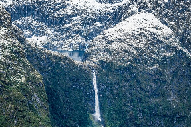 Milford Sound Grand Tour Helicopter Scenic Flight Departing from Milford Sound - Mitre Peak from a completely different angle