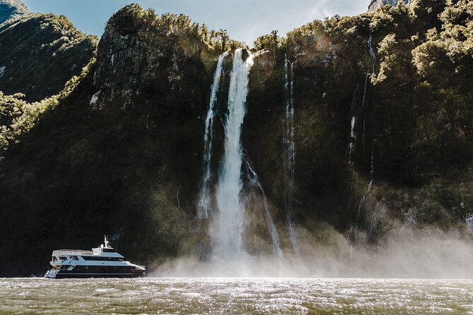 Milford Sound Luxury Lunch Cruise onboard The Fiordland Jewel - Mitre Peak from the water