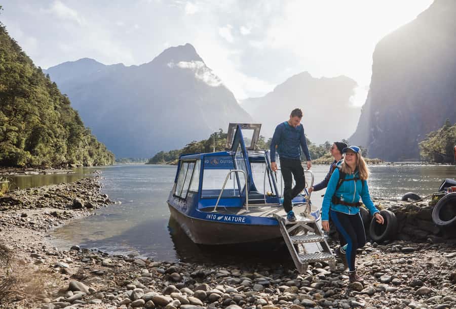 Milford Sound: Self-Guided Milford Track Day Walk - A short boat ride into the Milford Track