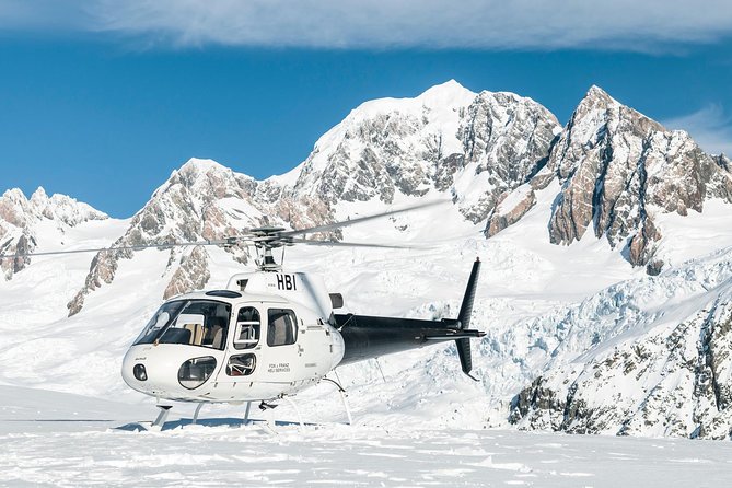 Mt Cook and Fox Glacier with snow landing (allow 30 mins - departs Fox Glacier) - Fox Glacier from above