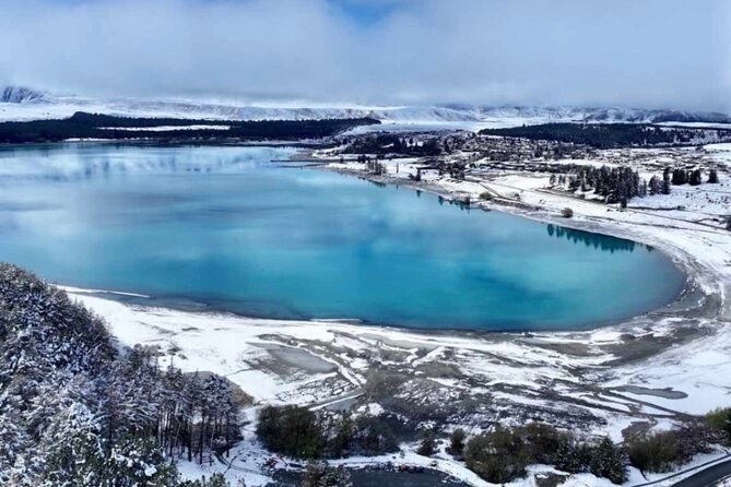 Mt. Cook Full Day Private Tour via Tekapo from Christchurch - Lake Pukaki adds scale and color