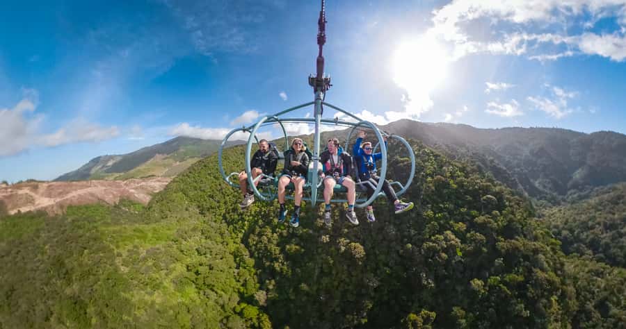 Nelson: Cable Bay Adventure Park Skywire Experience - The launch platform and safety briefing