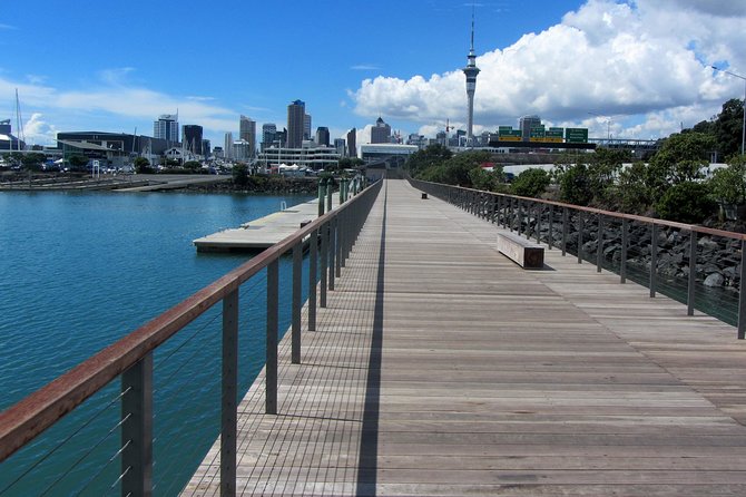Private Auckland City Tour Including Auckland Tour House Visit - Crossing the harbor bridge toward Devonport