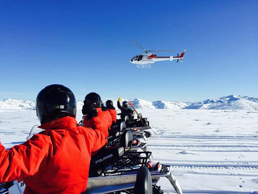 Queenstown: Snowmobiling Experience with Helicopter Flight - Getting ready for the snowmobile ride