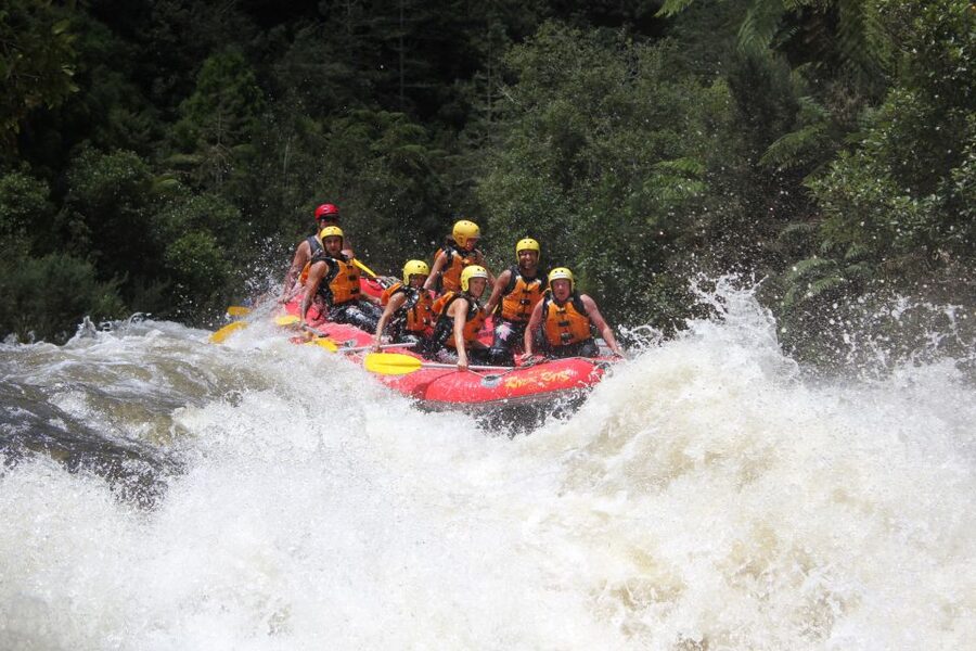 Rangitaiki Rafting Grade 3-4 - A calm-water break halfway through