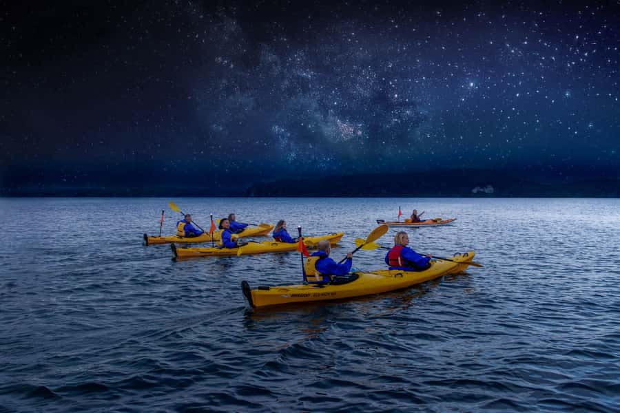 Rotorua: Evening Starlight Gourmet Kayak Tour with dinner - The small glowworm cave