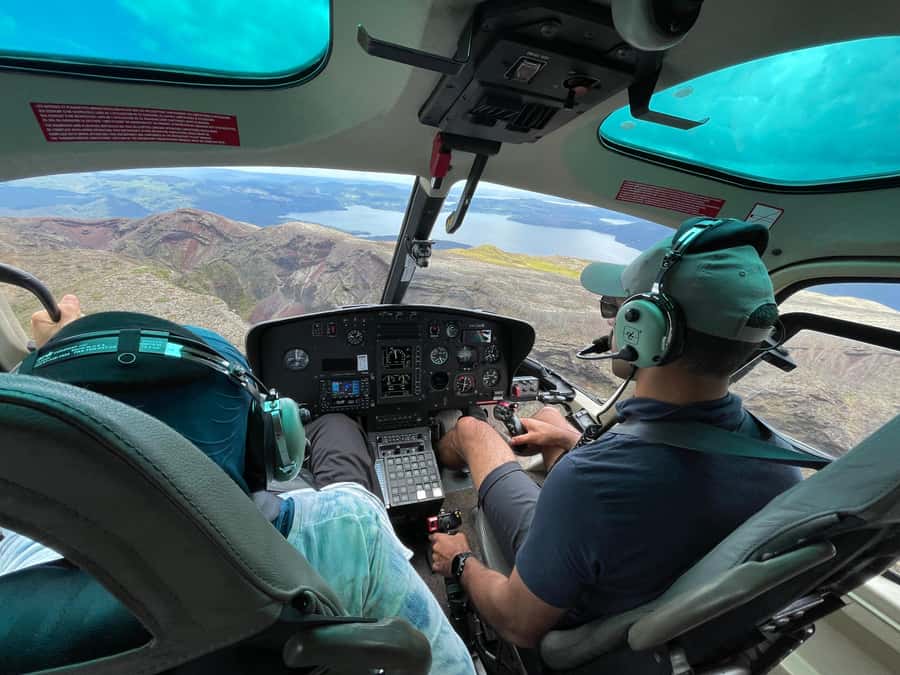 Rotorua: Helicopter Flight and Guided Walk on Mt Tarawera - Leaving Rotorua’s lakefront by helicopter