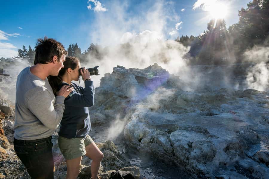 Rotorua: Hell's Gate Geothermal Walk - The mud volcano, hot waterfalls, and forest contrast