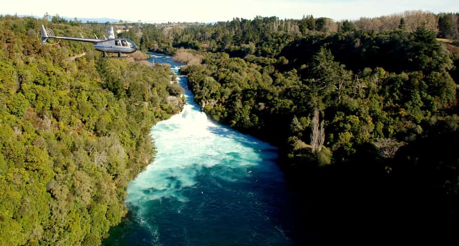 Taupo: Huka Falls Helicopter Ride - A compact route through Taupo’s natural and working country