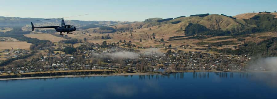 Taupo: Huka Falls Helicopter Ride - Geothermal power stations and steam from the ground