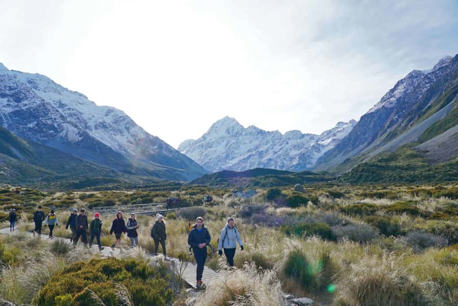 Tekapo Shuttle: Mt Cook Day Tour via Pukaki & Tasman Lake - Tasman Glacier means stairs and big views