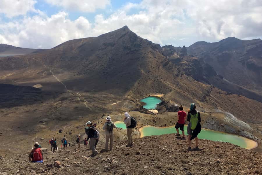 Tongariro Alpine Crossing: Round-Trip Shuttle Service - Mangatepopo begins the long walk