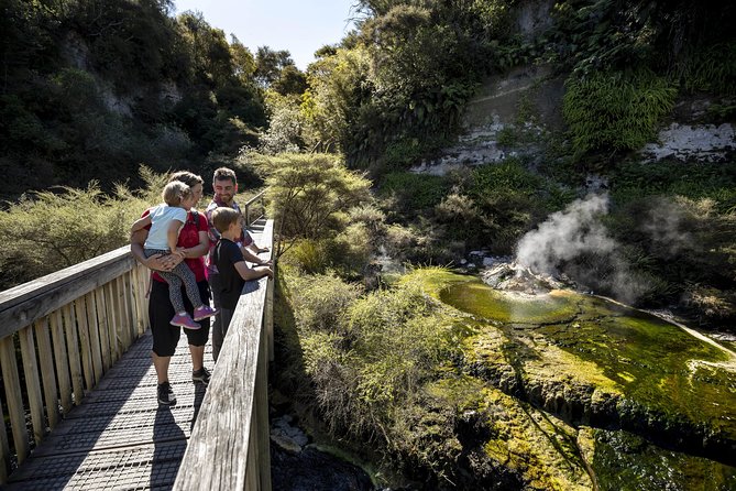 Volcanic Valley Self Guided Walking and Hiking at Waimangu - Inferno Crater Lake and the most striking colors