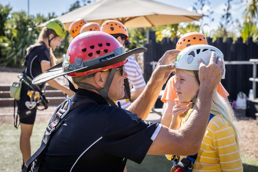 Waiheke Island: Zipline and Native Forest Adventure Trip - Getting geared up for the first line