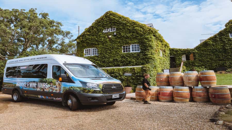 Waiheke: Scenic Taste and Graze Tour with Wine, Whisky, Beer - Rangihoua Estate and Waiheke olive oil