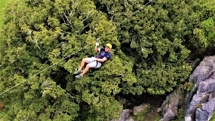Waitomo Caves 1-Kilometer-Long Zipline Tour - Waitomo Lookout Point and the limestone country