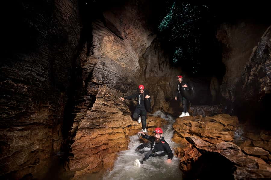Waitomo Caves Black Abyss Ultimate Caving Experience - Cold water, black-water rafting, and tight spaces