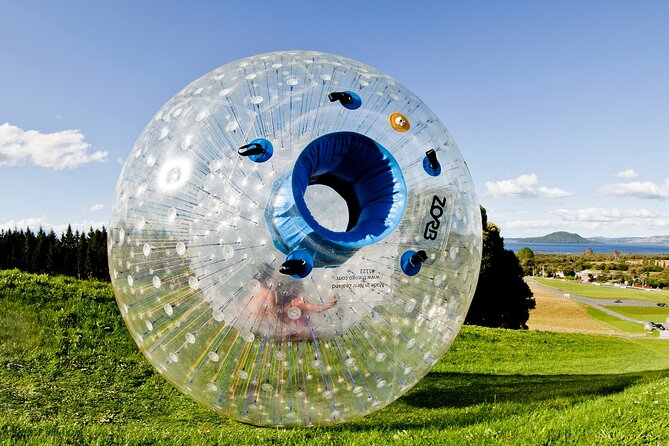 Zorb Inflatable Ball Ride from Mount Ngongotaha in New Zealand - Sidewinder or Straight Track?